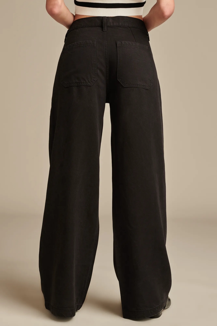 WIDE LEG LIQUID DENIM LUXE UTILITY PANT, image 6