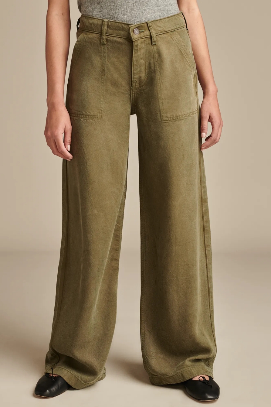 WIDE LEG LIQUID DENIM LUXE UTILITY PANT, image 2