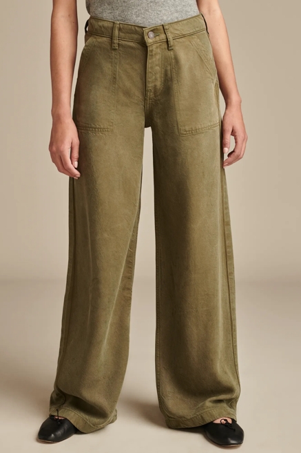 WIDE LEG LIQUID DENIM LUXE UTILITY PANT, image 2