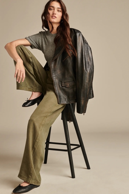 WIDE LEG LIQUID DENIM LUXE UTILITY PANT, image 4