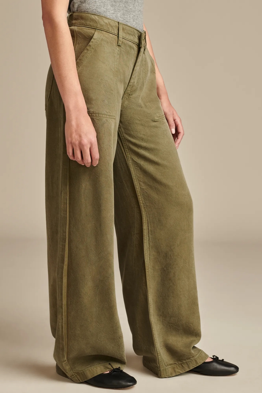 WIDE LEG LIQUID DENIM LUXE UTILITY PANT, image 5
