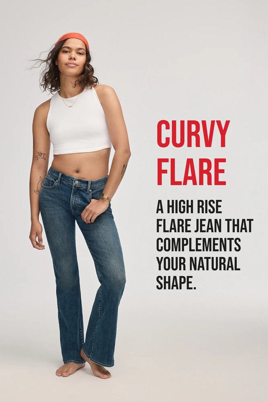 HIGH RISE CURVY FLARE, image 8
