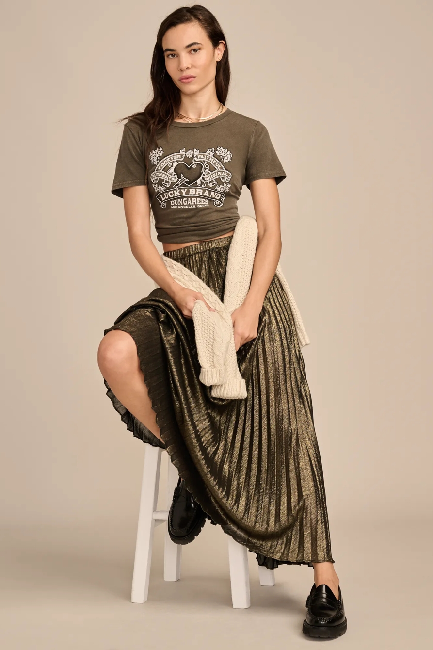 PLEATED MIDI SKIRT, image 6