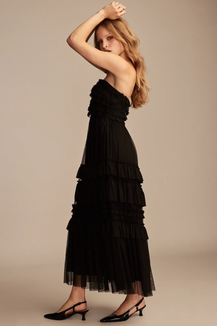 RUFFLE TUBE MAXI DRESS, image 4