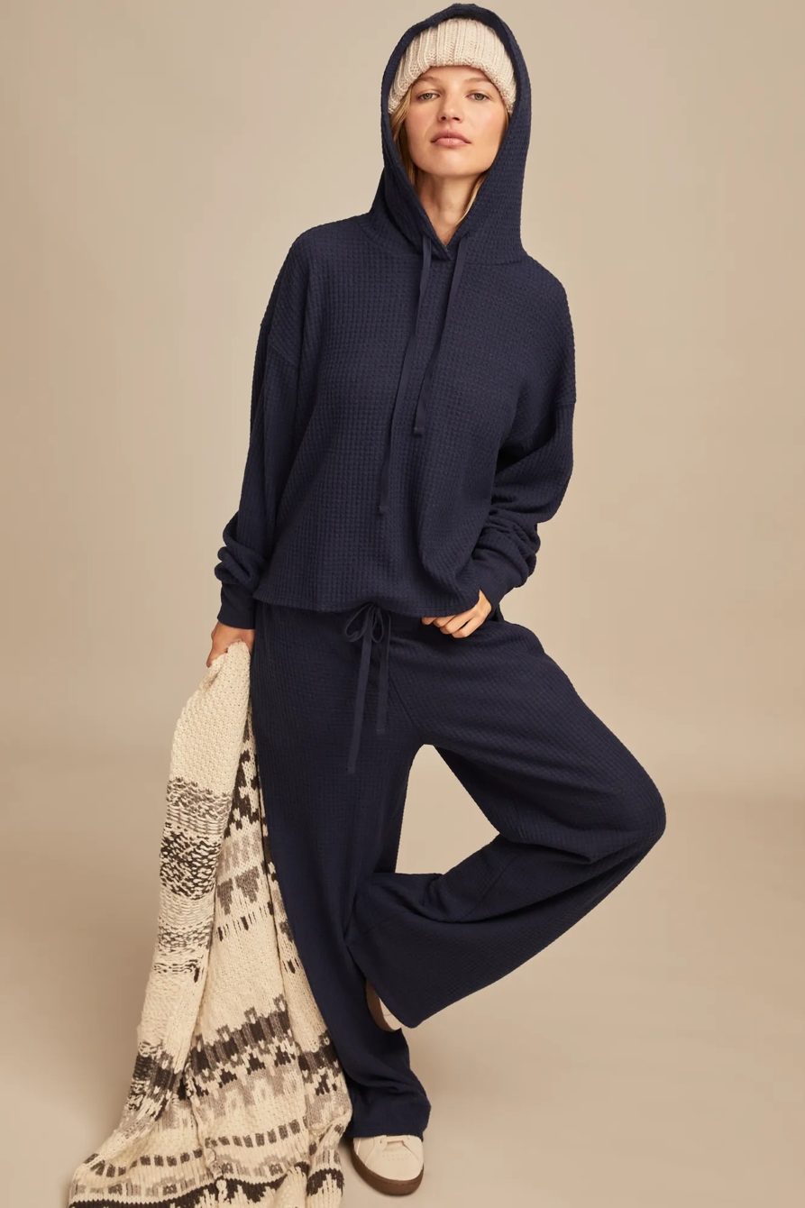 CLOUD WAFFLE WIDE LEG PANT, image 1