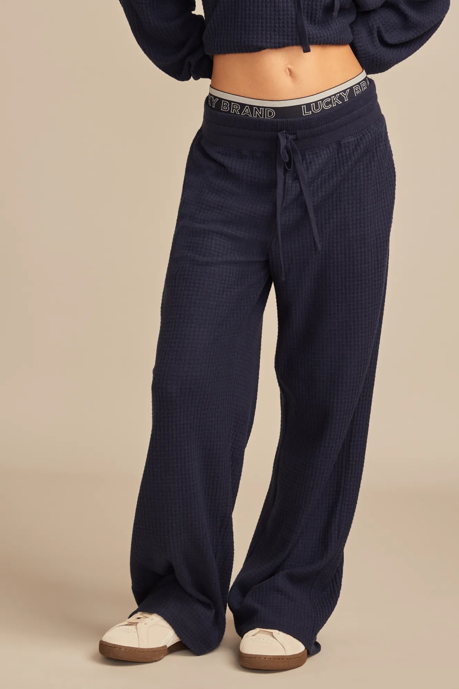 CLOUD WAFFLE WIDE LEG PANT, image 2