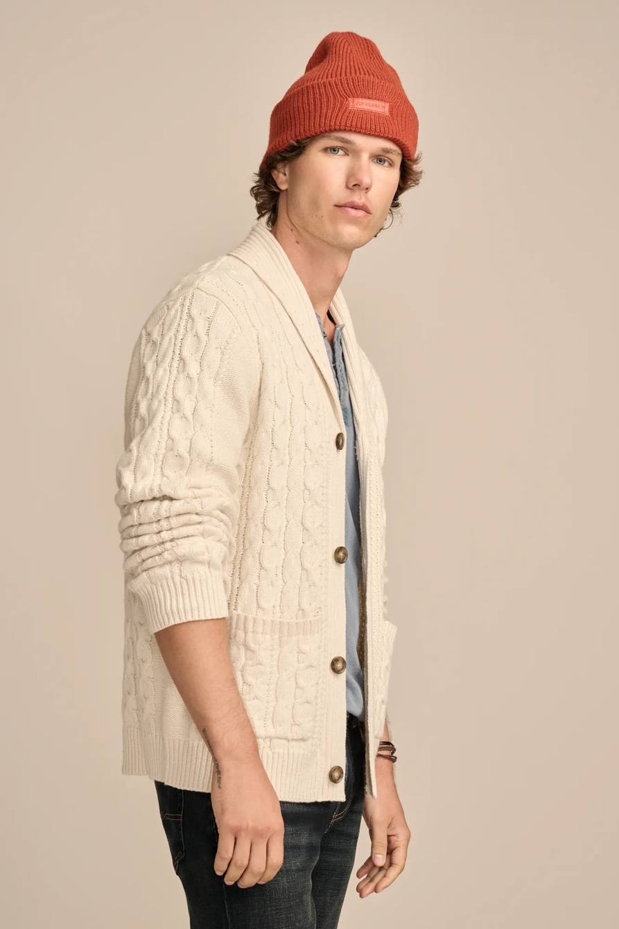CABLE SHAWL CARDIGAN, image 3