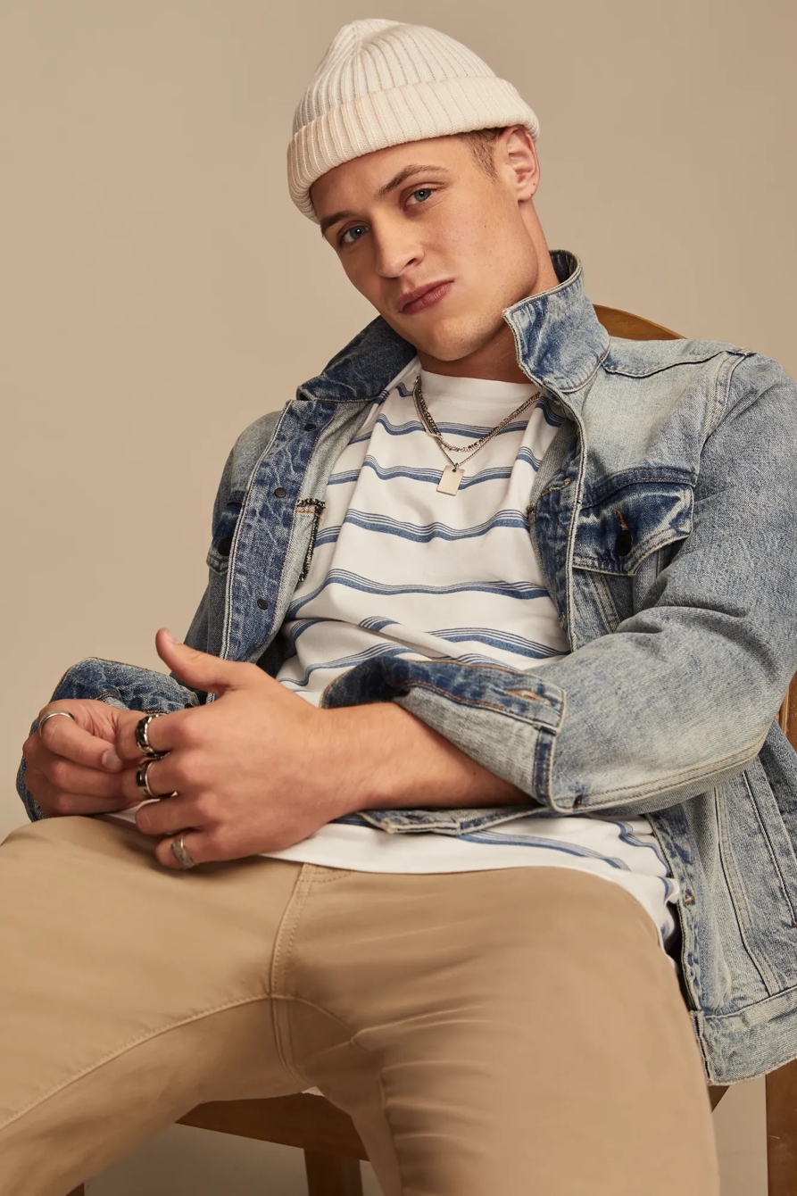 INDIGO STRIPE TEE, image 2