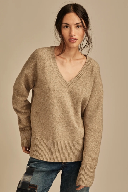 CLOUDSOFT V NECK SWEATER, image 1