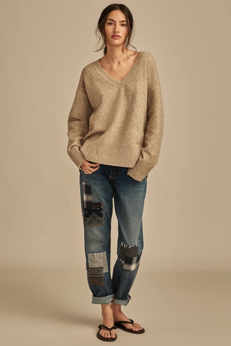 CLOUDSOFT V NECK SWEATER, image 3