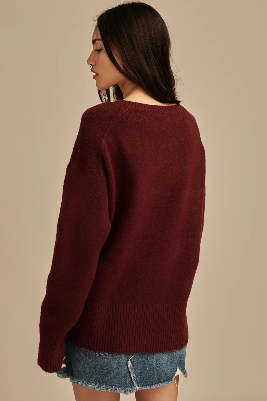 CLOUDSOFT V NECK SWEATER, image 3