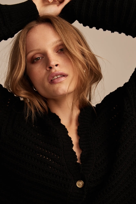 SCALLOP POINTELLE CARDIGAN, image 2