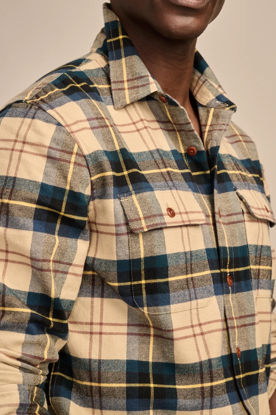 BRUSHED TWILL PLAID LONG SLEEVE UTILITY SHIRT, image 4
