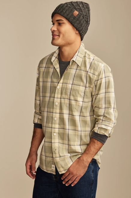 PLAID ONE POCKET POPLIN LONG SLEEVE SHIRT, image 4