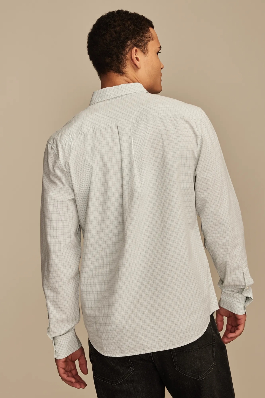 PLAID ONE POCKET POPLIN LONG SLEEVE SHIRT, image 3