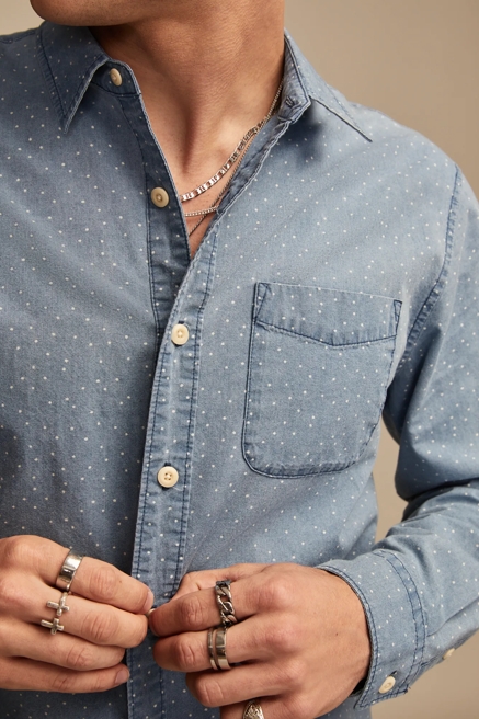 PRINTED POPLIN LONG SLEEVE SHIRT, image 3