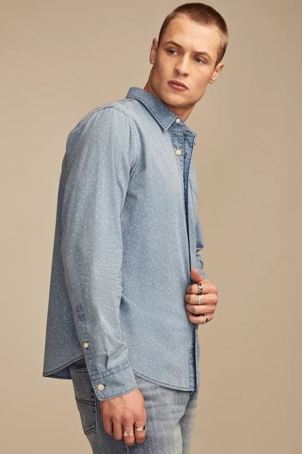 PRINTED POPLIN LONG SLEEVE SHIRT, image 4