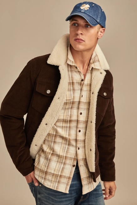 SHERPA LINED CORDUROY TRUCKER JACKET, image 1