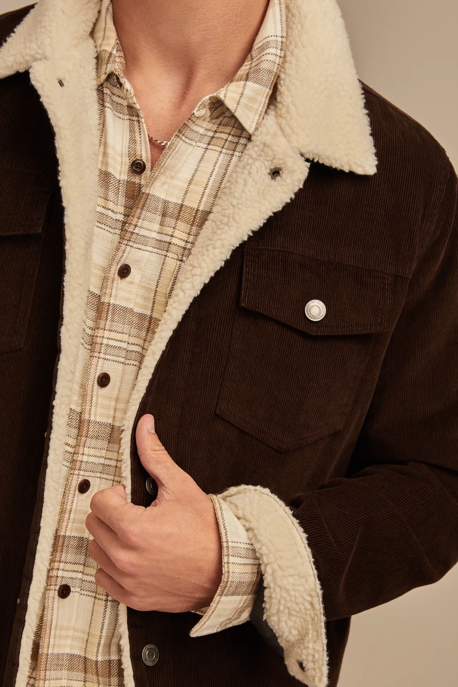 SHERPA LINED CORDUROY TRUCKER JACKET, image 2