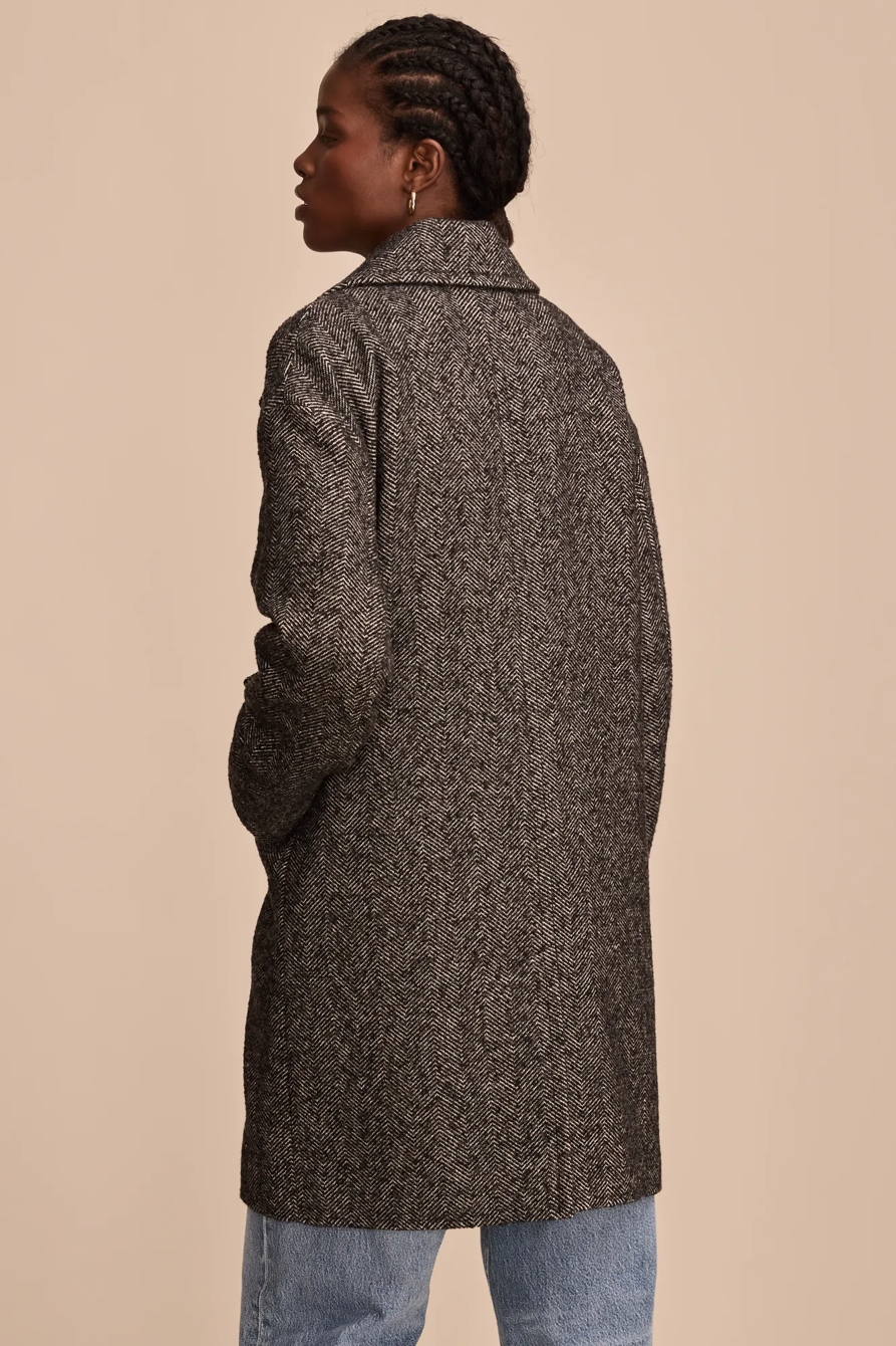 HERRINGBONE DOUBLE BREASTED COAT, image 5