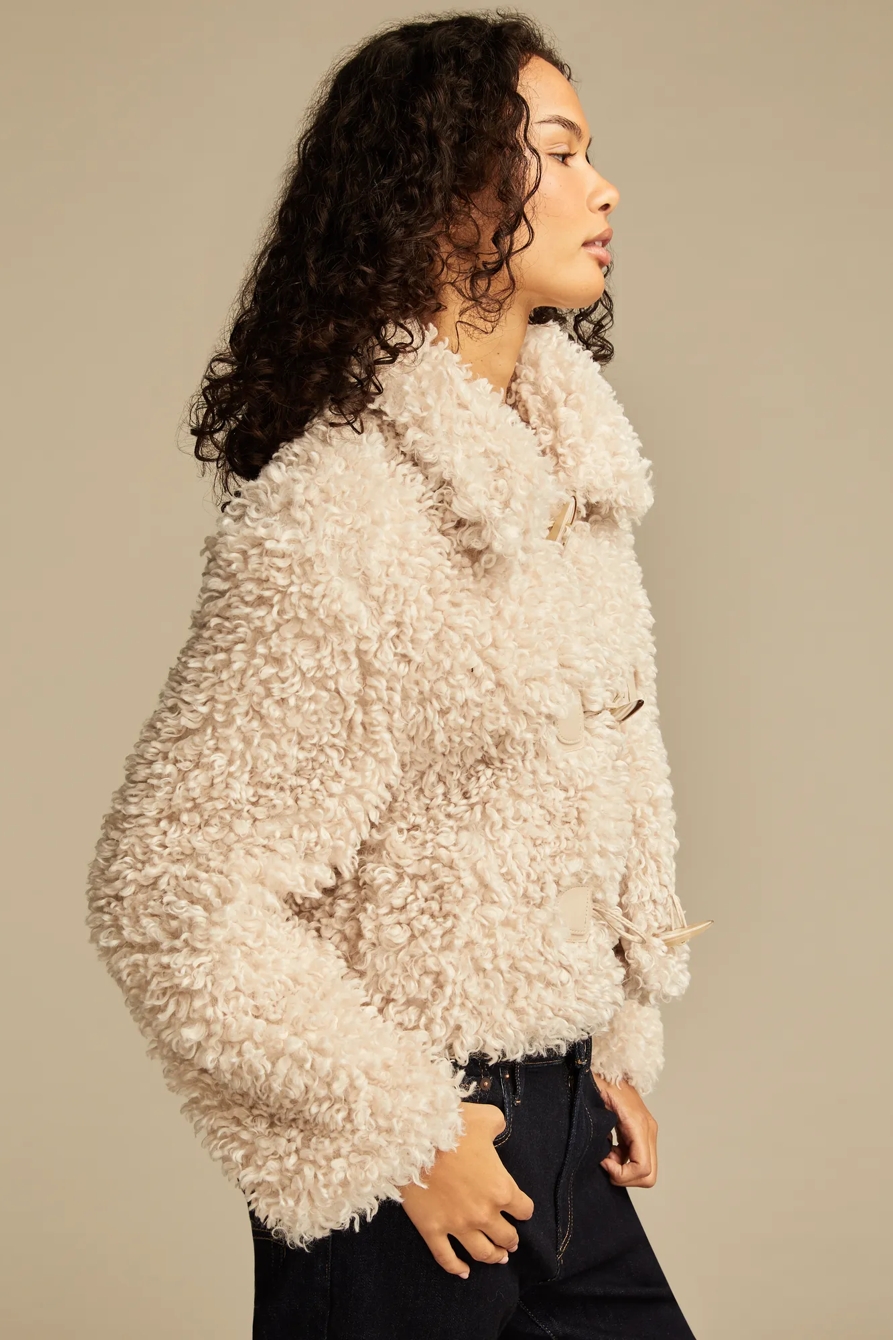 FAUX TEDDY TOGGLE JACKET, image 5