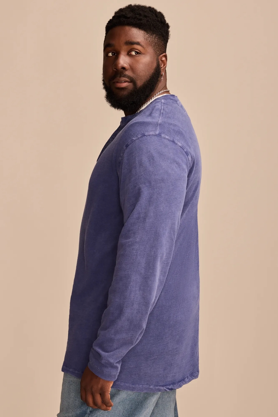 WEEKEND SLUB JERSEY LONG SLEEVE HENLEY, image 3