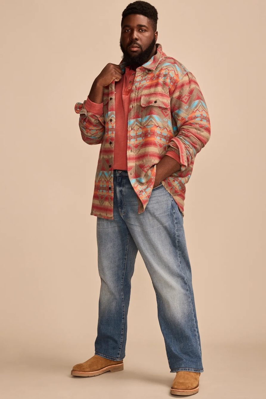 BIG & TALL WEEKEND SLUB JERSEY LONG SLEEVE HENLEY, image 5