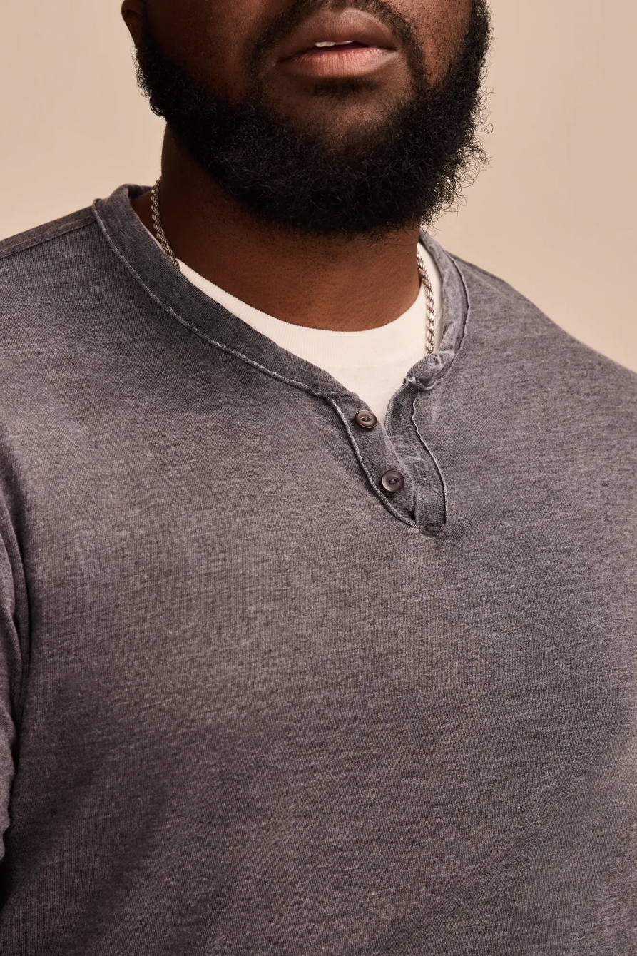 BIG & TALL VENICE BURNOUT NOTCH NECK TEE, image 2
