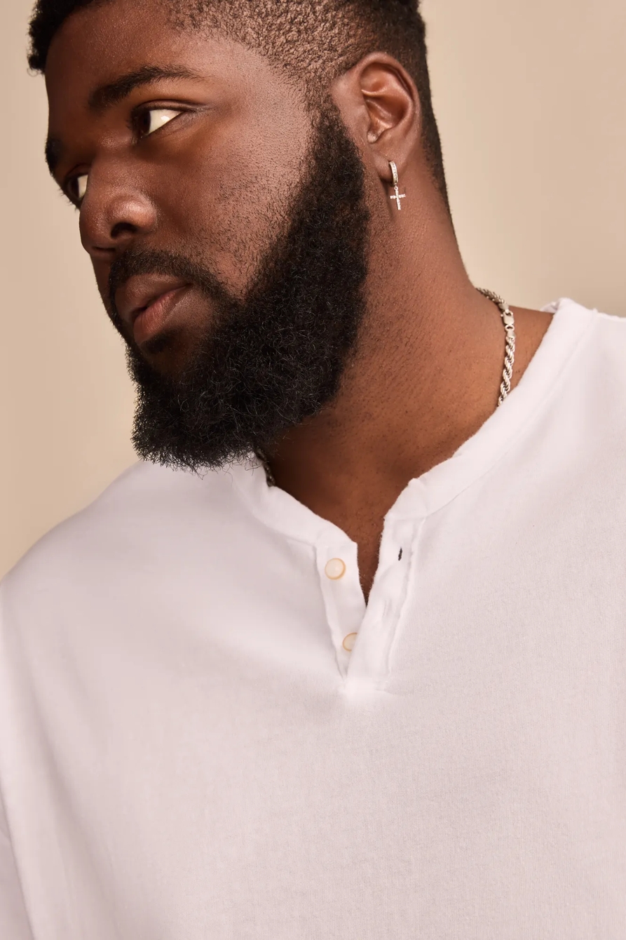 BIG & TALL VENICE BURNOUT NOTCH NECK TEE, image 2