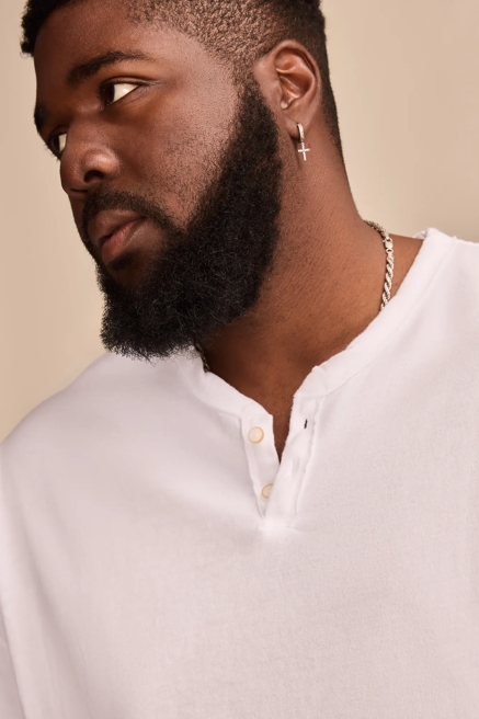 BIG & TALL VENICE BURNOUT NOTCH NECK TEE, image 2