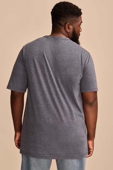 BIG & TALL VENICE BURNOUT NOTCH NECK TEE, image 4