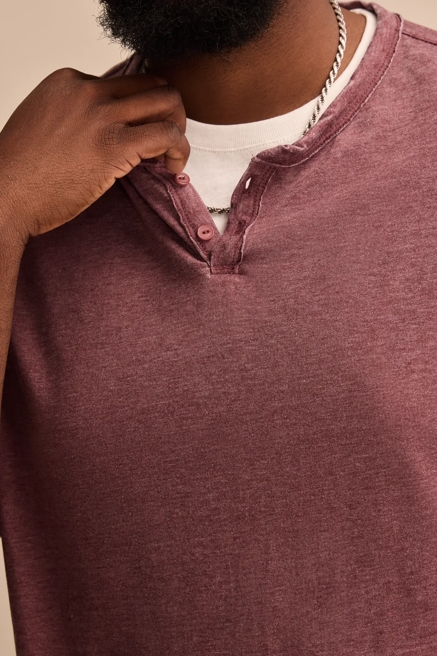 BIG & TALL VENICE BURNOUT NOTCH NECK TEE, image 2