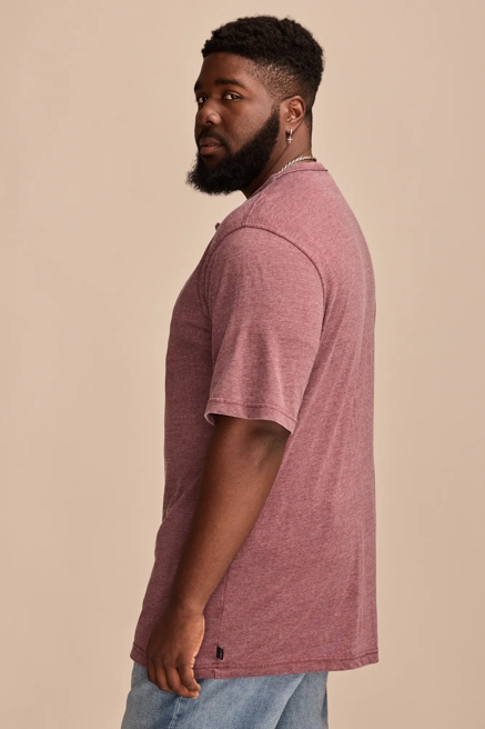 BIG & TALL VENICE BURNOUT NOTCH NECK TEE, image 4