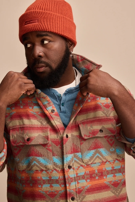 BIG & TALL SOUTHWESTERN JACQUARD HUMBOLDT LONG SLEEVE SHIRT, image 2