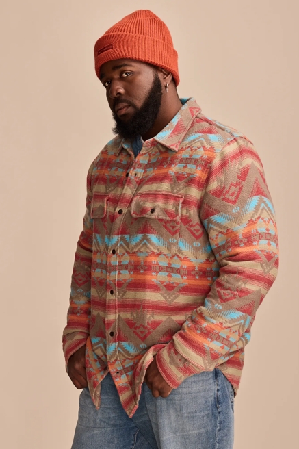 BIG & TALL SOUTHWESTERN JACQUARD HUMBOLDT LONG SLEEVE SHIRT, image 3