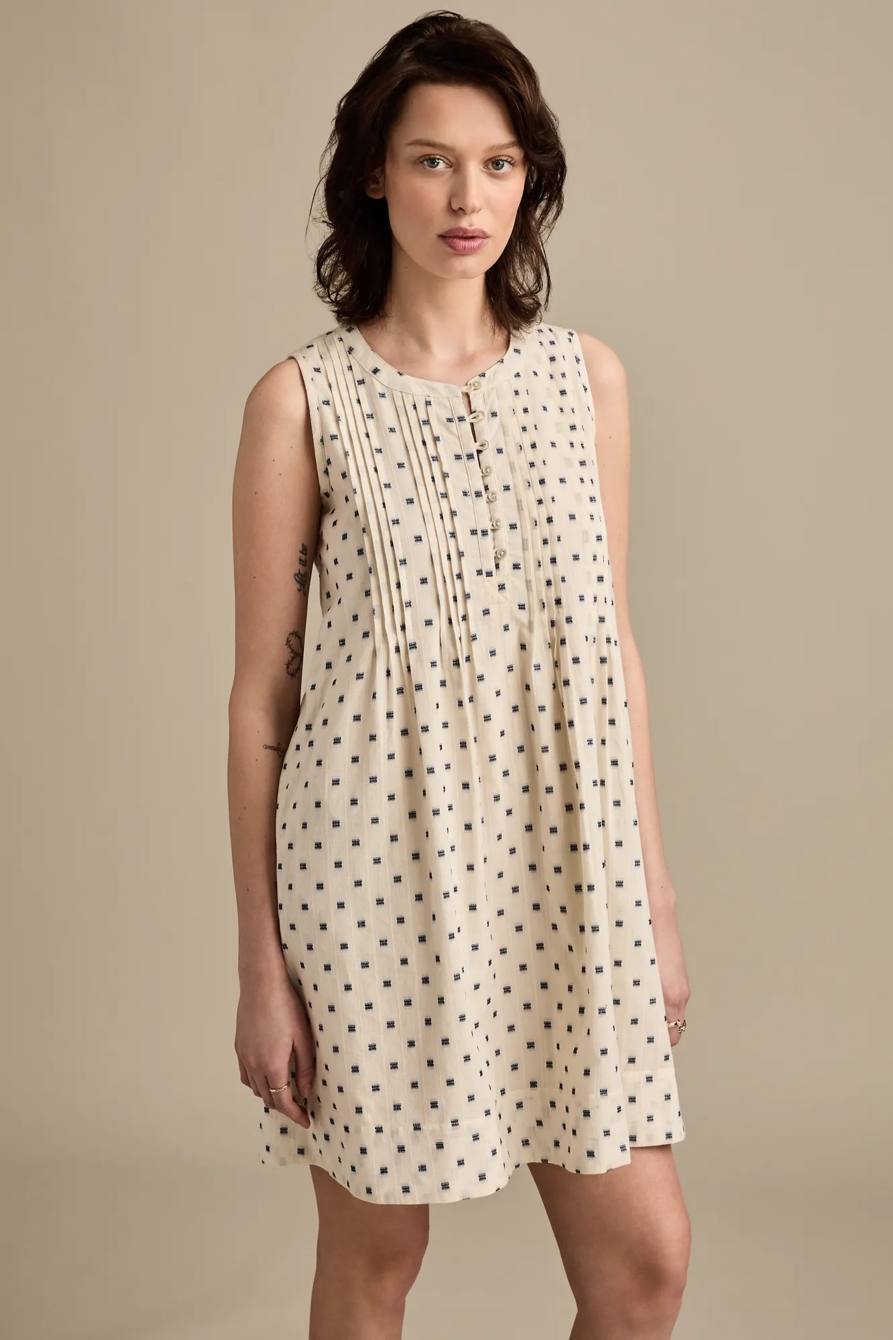TEXTURED PINKTUCK MINI DRESS, image 3