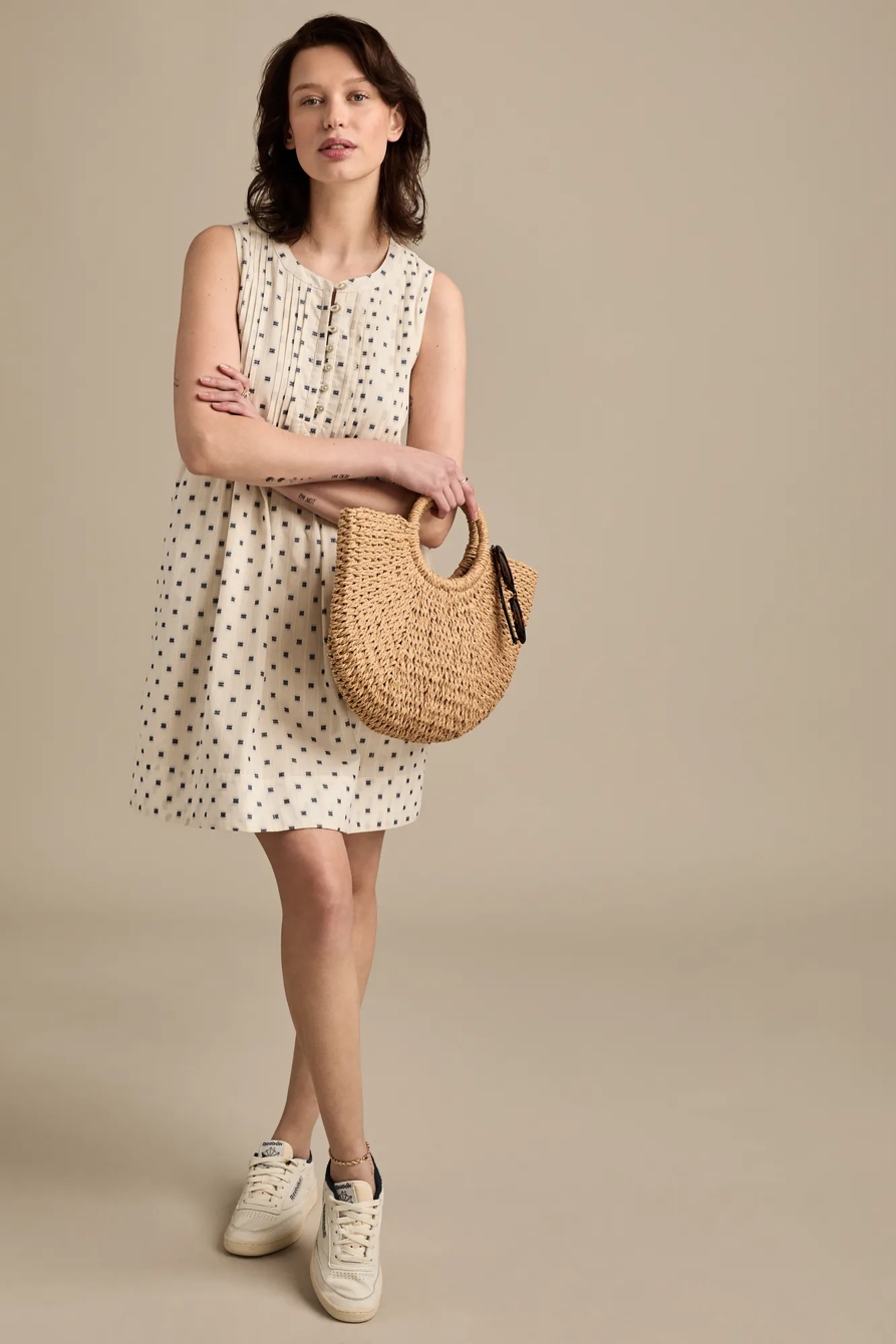 TEXTURED PINKTUCK MINI DRESS, image 6