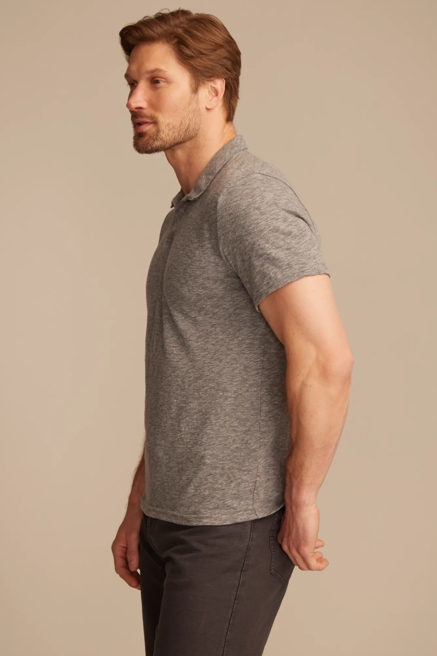 SLUB JERSEY JOHNNY COLLAR POLO, image 3