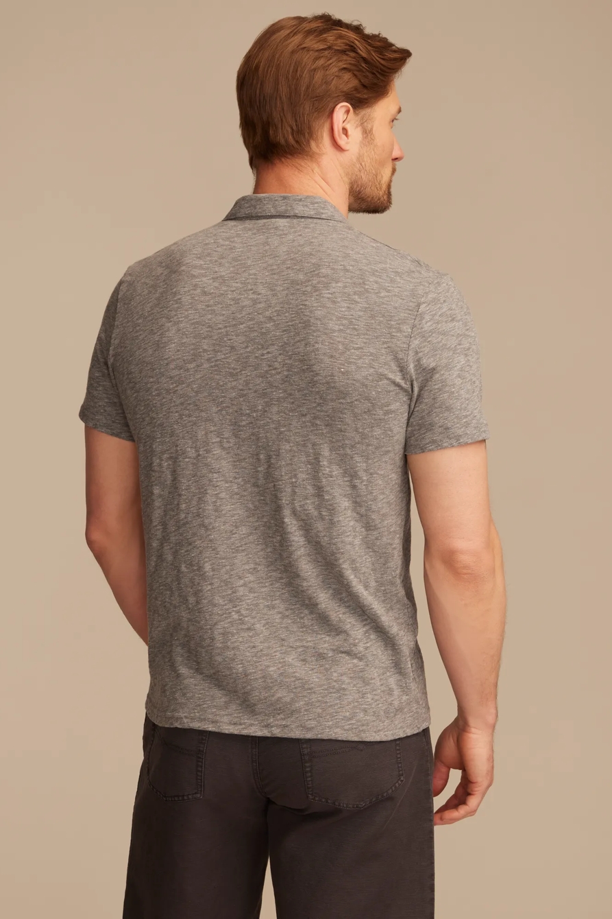SLUB JERSEY JOHNNY COLLAR POLO, image 4