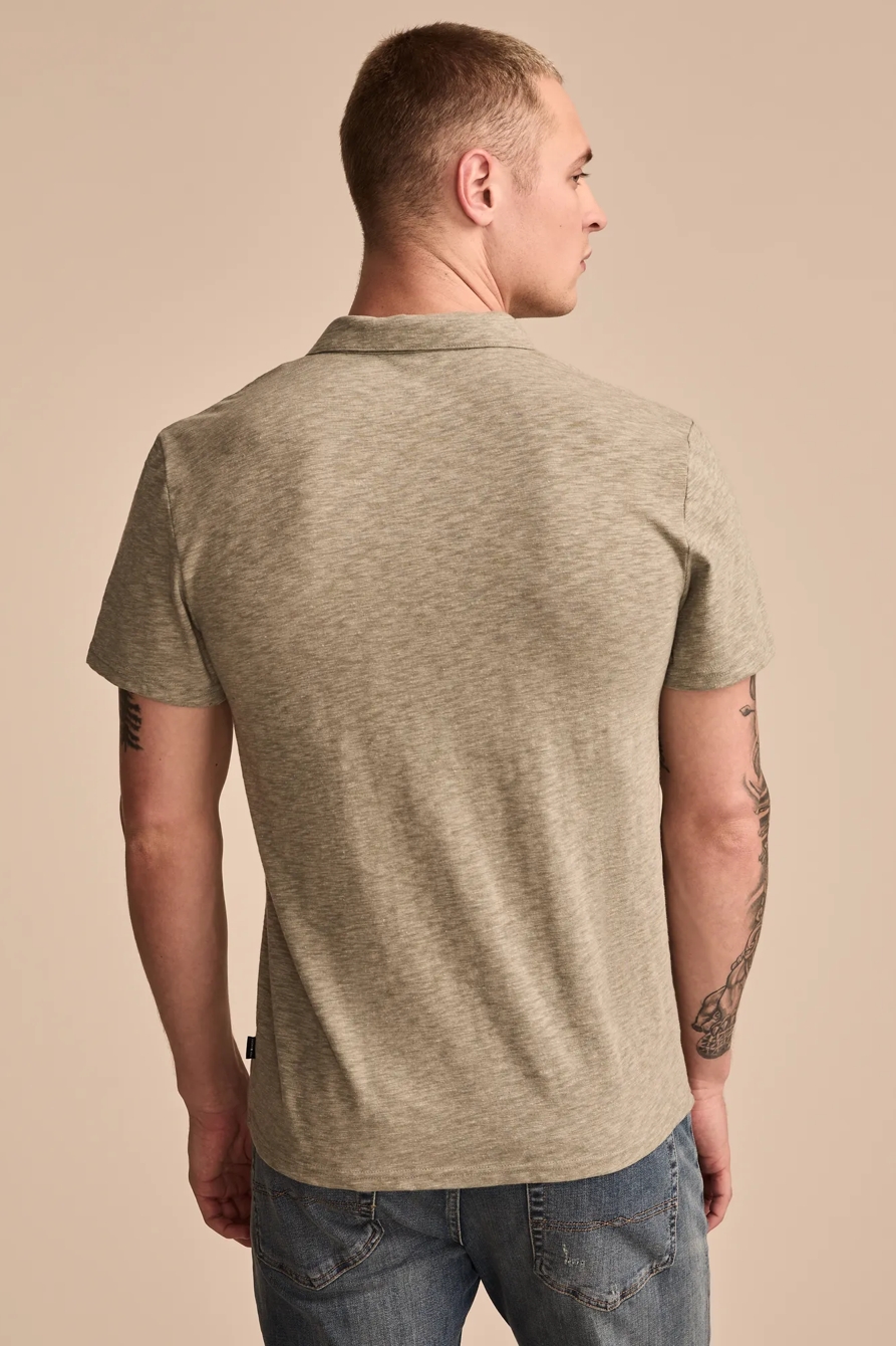 SLUB JERSEY JOHNNY COLLAR POLO, image 4