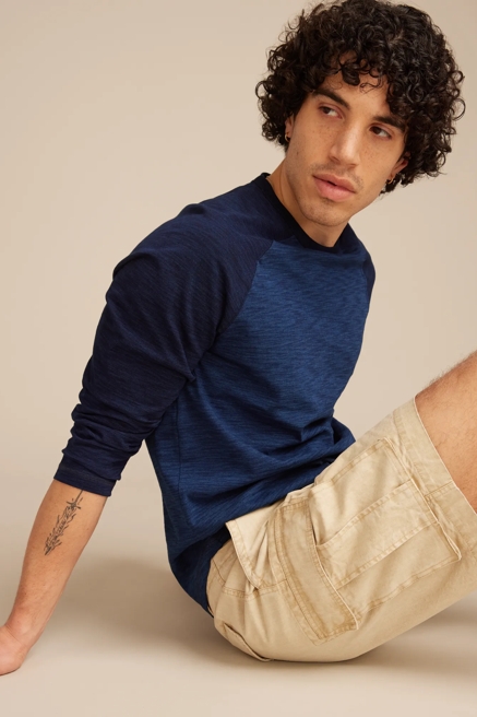 WEEKEND JERSEY INDIGO BASEBALL SHIRT, image 1