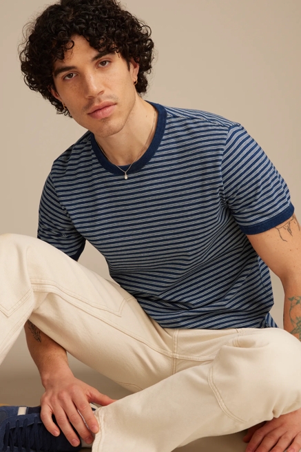 INDIGO STRIPE TEE, image 1