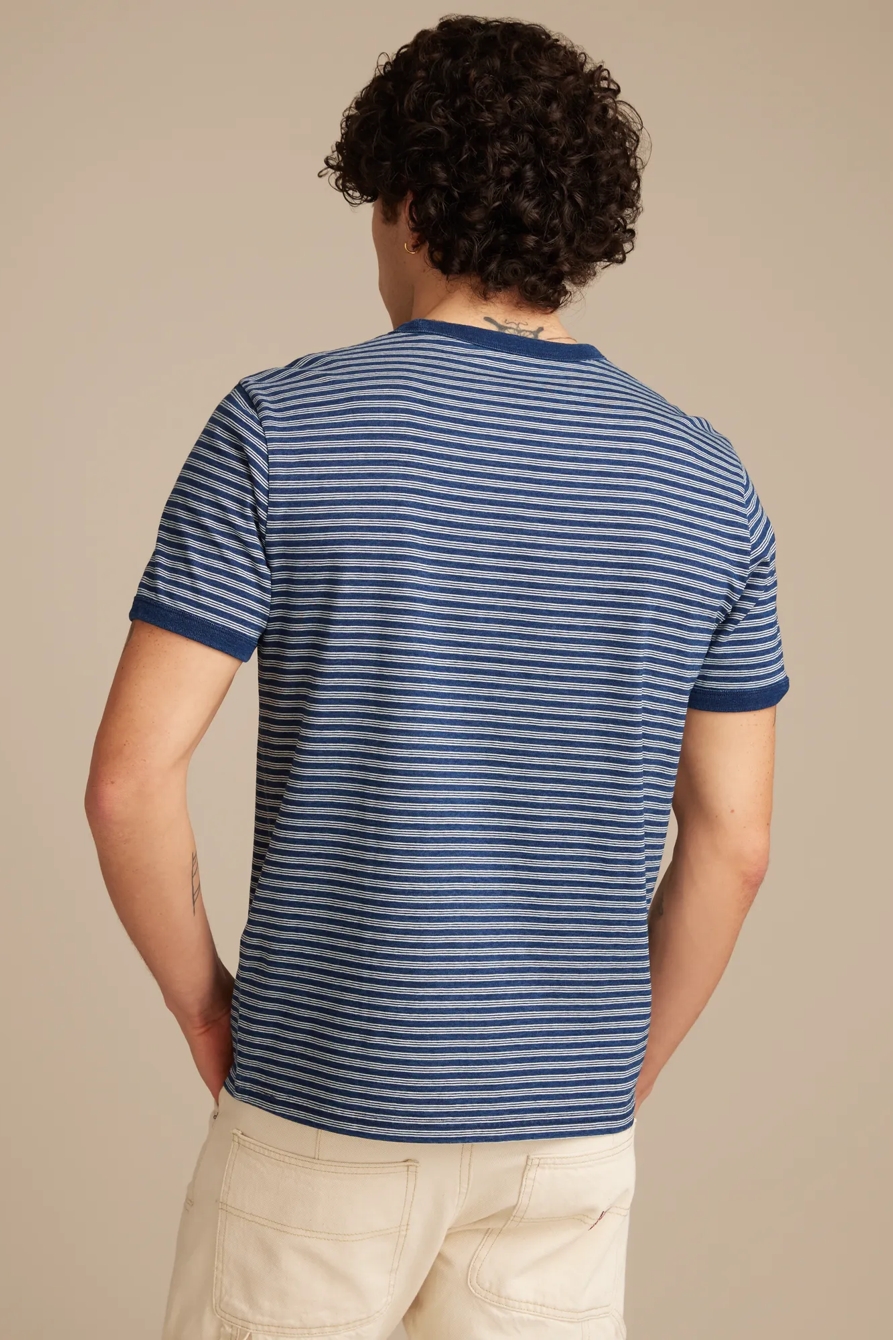 INDIGO STRIPE TEE, image 4