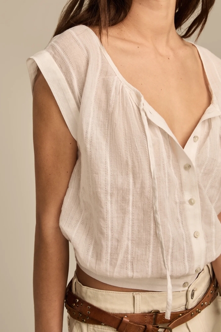SLEEVELESS BUTTON DOWN BLOUSE, image 2