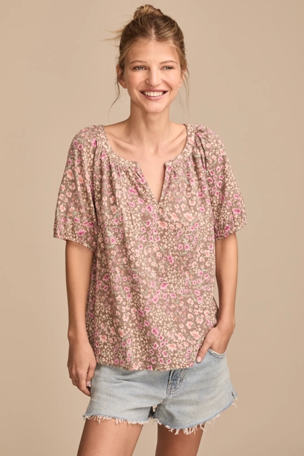 PRINTED PEASANT BLOUSE, image 1