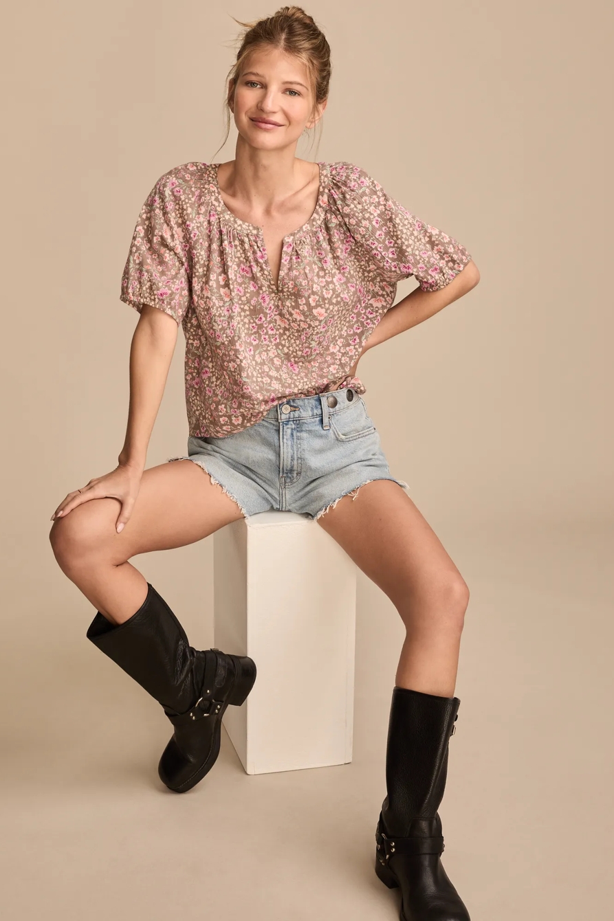 PRINTED PEASANT BLOUSE, image 5