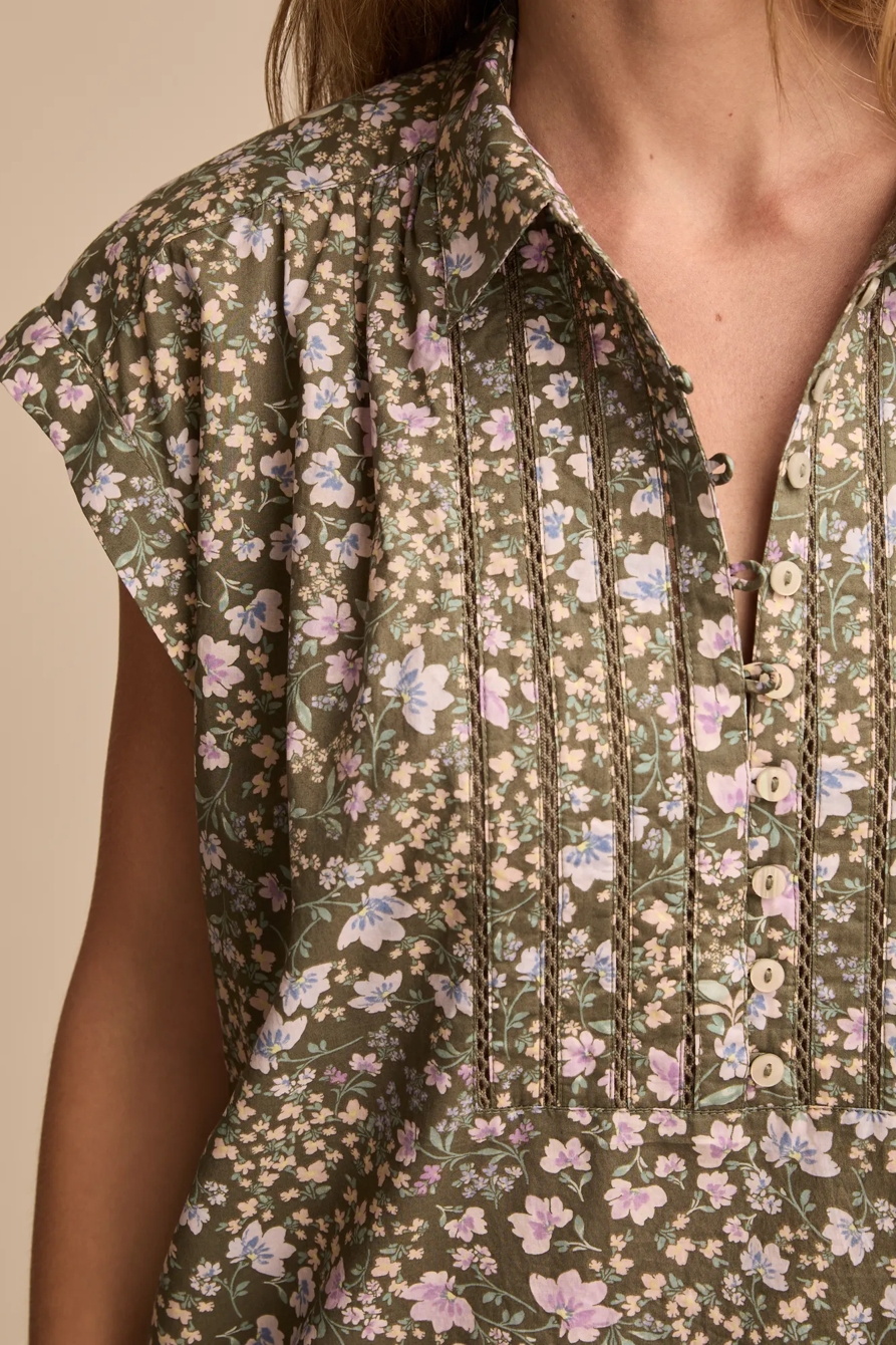 PRINTED SHORT SLEEVE POPOVER, image 2