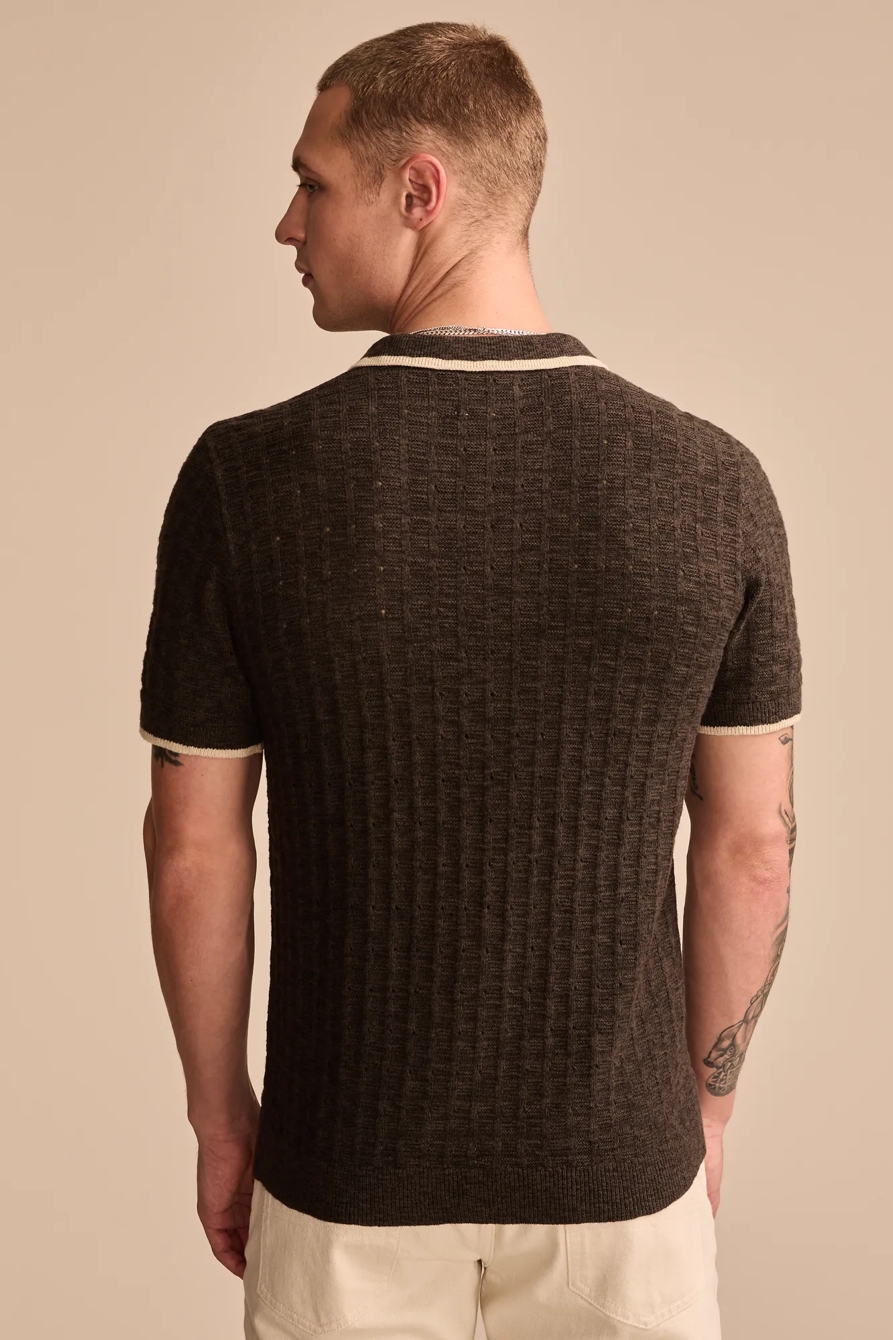 SHORT SLEEVE TIPPED POLO SWEATER, image 4