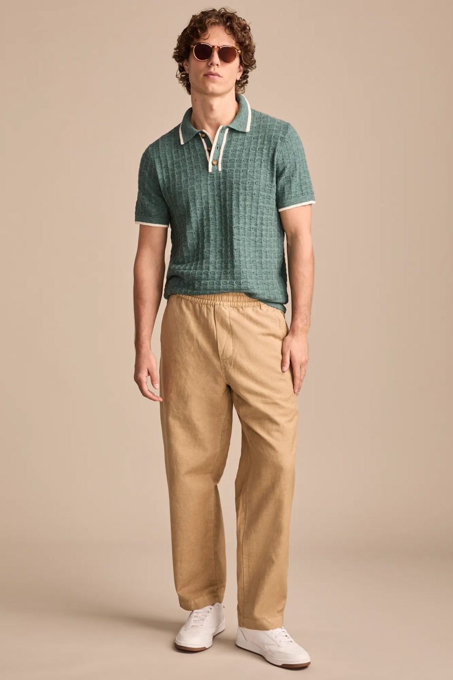 SHORT SLEEVE TIPPED POLO SWEATER, image 2