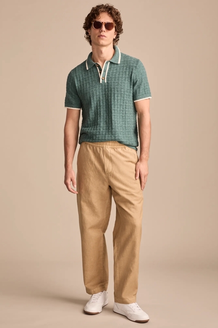 SHORT SLEEVE TIPPED POLO SWEATER, image 2